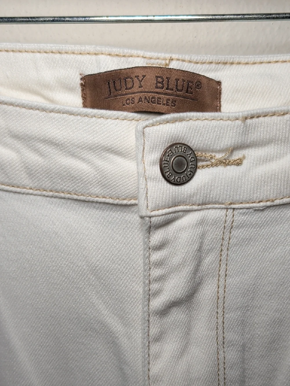 Judy Blue Ivory Straight Fit Jeans High Waist Preppy Stretch Women's Size 15/32 - Picture 2 of 7
